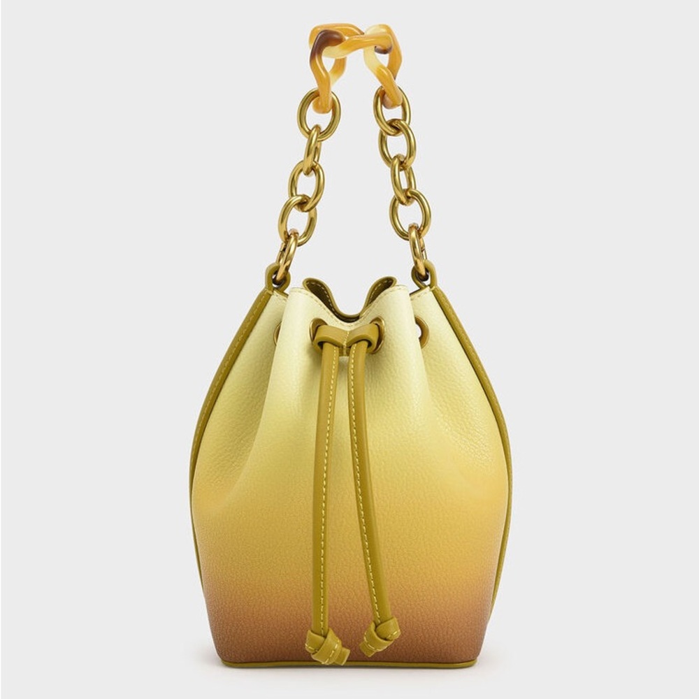 Charles & Keith Gradient Yellow Bucket Bag
